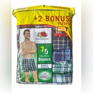 Fruit of the Loom Tag Free Boxers Relaxed Fit XL 40-42 inches 7 pairs NEW